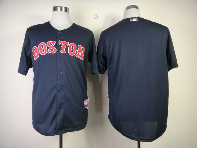 Men Boston Red Sox Blank Blue MLB Jerseys->boston red sox->MLB Jersey